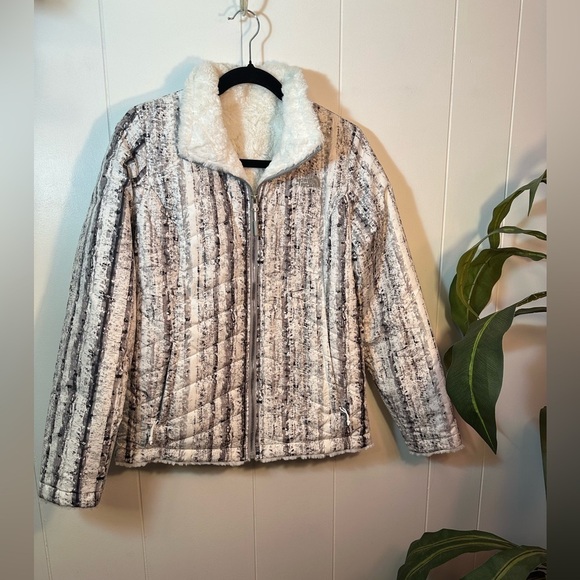 The North Face Reversible Lulea White Tree Bark Jacket Women’s Size Small - Picture 6 of 16